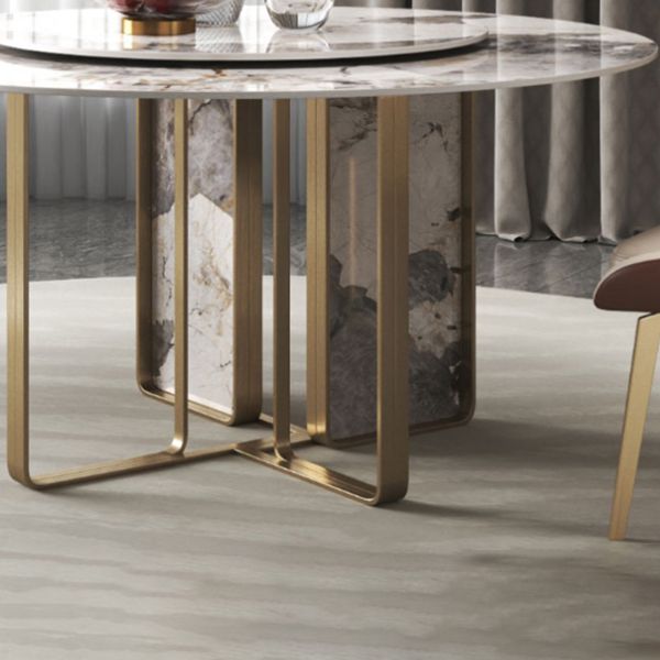 Round Dining Set 1/3/4/5/7 Pcs Stone Dining Table and Upholstered Chairs Clearhalo 'Dining Room Sets' 'Dining Tables & Seating' 'dining_room_set' 'furn' 'furn_dining_room_set' 'Furniture' 'Kitchen & Dining Furniture' 1200x1200_034d1dc1-0827-4f2d-b1aa-041e450445b3