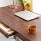 Bruin eiken slaapkamer bureau een enkele lade Parsons Base Writing Desk