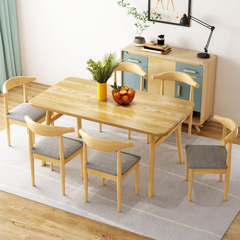 Modern Dining Table Rectangle Wooden Dinner Table for Dining Room Clearhalo 'Dining Tables & Seating' 'Dining Tables' 'dining_table' 'furn' 'furn_dining_table' 'Furniture' 'Kitchen & Dining Furniture' 1200x1200_034e4c95-e542-4178-b1fa-079ca4dbfda9