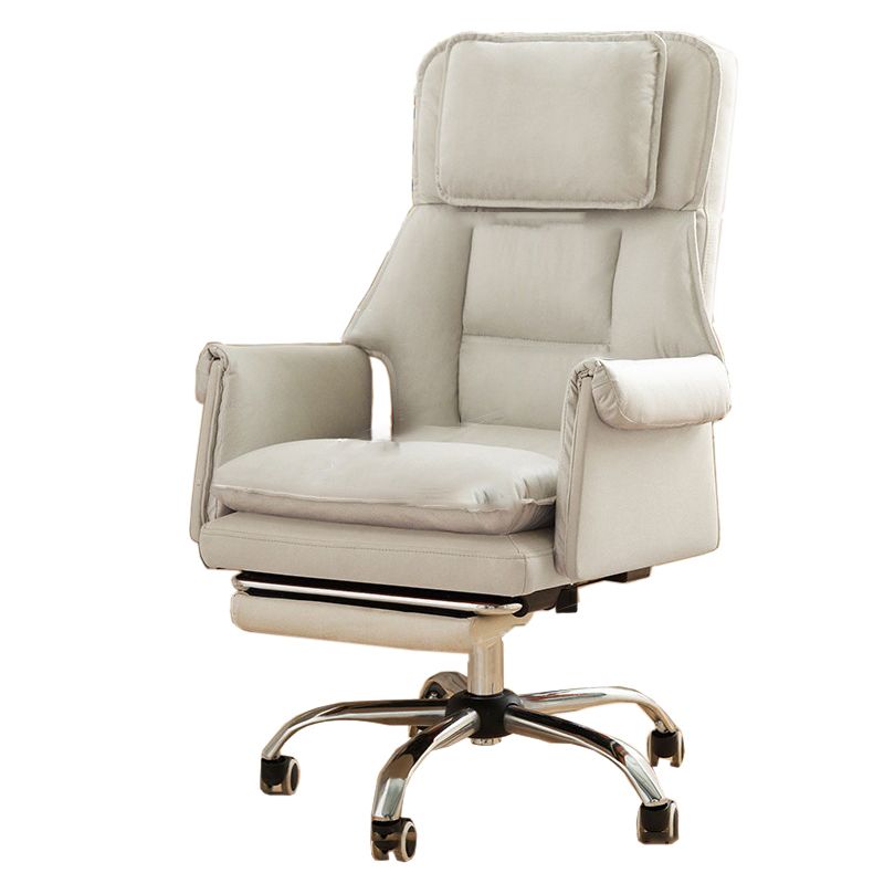 Executive Ergonomic Computer Chair Chrome Metal Base Contemporary Office Chair Clearhalo 'furn' 'furn_office_chair' 'Furniture' 'Office Chairs' 'Office Furniture' 'office_chair' 1200x1200_034f5a9d-f59e-4699-ad0b-c03f5545f63f