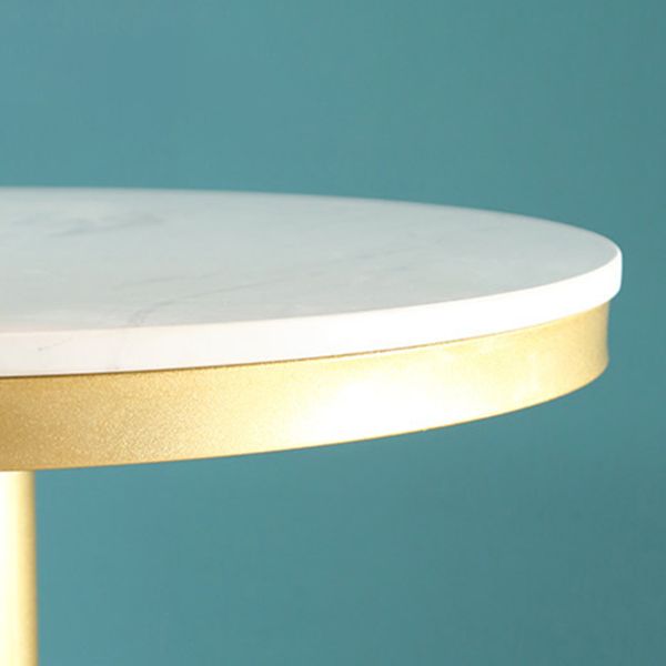 Glam Style Gold Iron Bar Table 19.6"W Top Marble Indoor Bistro Table with Pedestal Clearhalo 'Bar Furniture' 'Bar Tables' 'bar_tables' 'furn' 'furn_bar_tables' 'Furniture' 'furniture_bar_tables' 'Kitchen & Dining Furniture' 'kitchen&dining_furn' 'kitchen' 1200x1200_034fd23f-f4fd-4561-b91f-e35344ae2e51