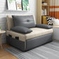 Scandinavian Sleeper Sofa Light Gray Sofa Bed  with Detachable Mattress