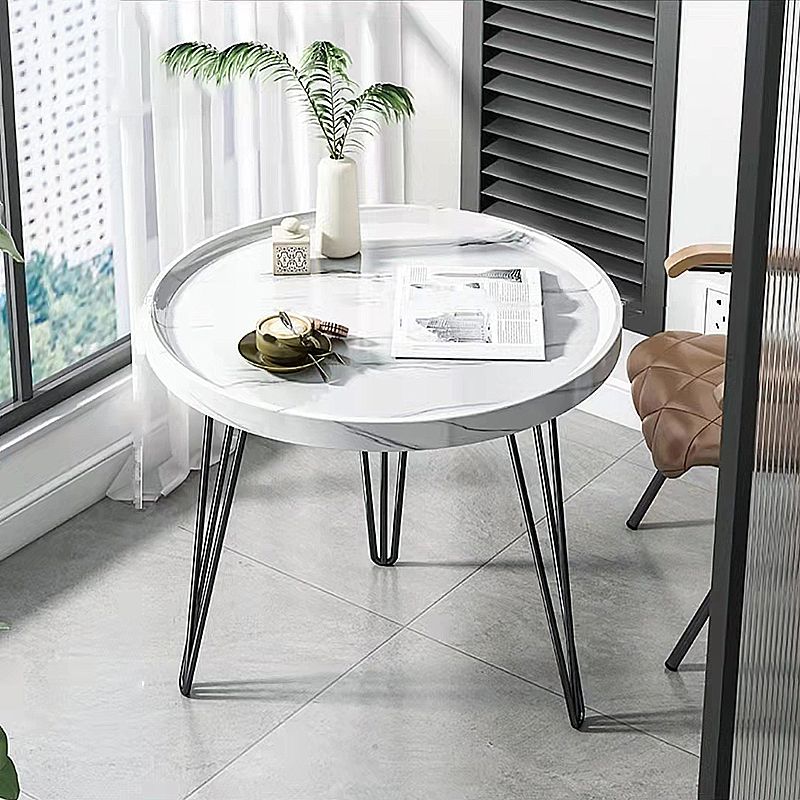 Modern 3 Legs Metal Base Grey/white/brown Round Wood Top End Table Clearhalo 'Coffee & Accent Tables' 'End & Side Tables' 'end_side_tables' 'furn' 'furn_end_side_tables' 'Furniture' 'Living Room Furniture' 1200x1200_03506dcf-b9a2-49d8-9861-4175ca19652c