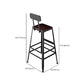 Contemporary Square Dining Stools Metal Bar Stools with Metal Base