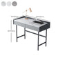 Scrivania rettangolare in pietra moderna 29,53 "scrivania alta con 2 cassetti