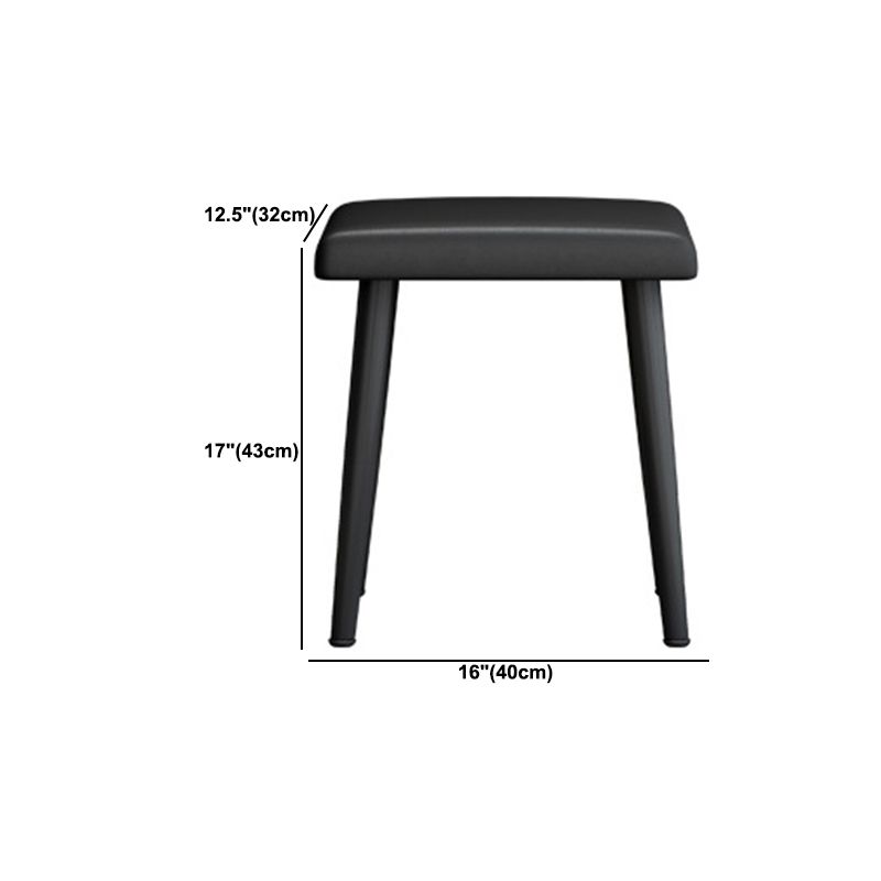 Conjunto de taburetes de tocador de metal de toadores de piedra contemporáneos con 2 cajones