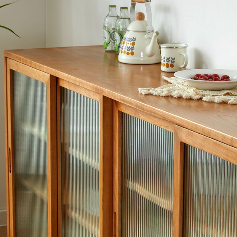 Moderne dressoir kersenglazen deuren dressoirbuffet met deuren voor eetkamer