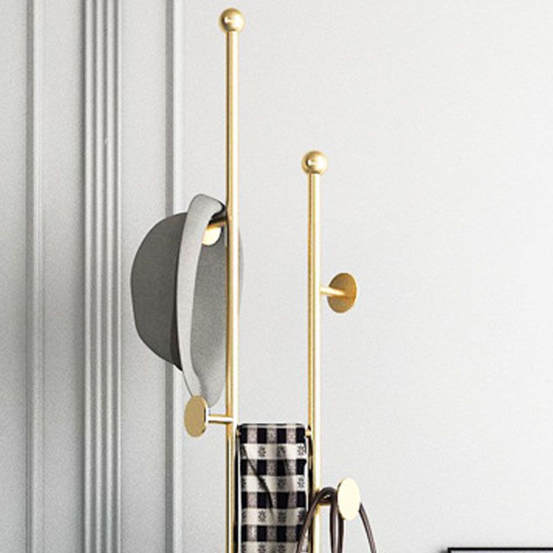 Contemporary Hall Tree Metal Free Standing with Hooks Coat Hanger Clearhalo 'Entry & Mudroom Furniture' 'furn' 'furn_hall_tree_coat_racks' 'Furniture' 'Hall Trees & Coat Racks' 'hall_tree_coat_racks' 1200x1200_0352d08c-e1b6-4e5f-98cb-ae6d9fb42bbb