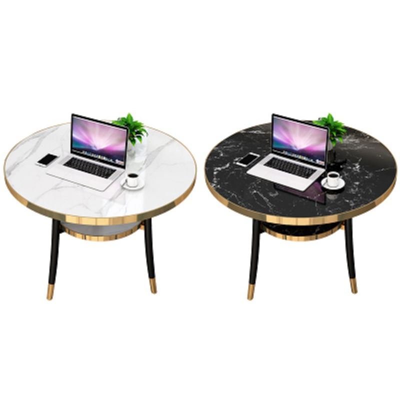 Metal Contemporary Round Dining Table Manufactured Wood Dining Table with Legs Clearhalo ' dining_table' 'Dining Tables & Seating' 'Dining Tables' 'furn' 'furn_dining_table' 'Furniture' 'furniture_dining_table' 'Kitchen & Dining Furniture' 'kitchen&dining_furn' 'kitchen' 'kitchen_dining_table' 1200x1200_03530356-26c4-44c9-9474-e761b6315c9a