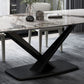 Metal Contemporary Rectangular Dining Table Sintered Stone Dining Table for Dining Room Clearhalo ' dining_table' 'Dining Tables & Seating' 'Dining Tables' 'furn' 'furn_dining_table' 'Furniture' 'furniture_dining_table' 'Kitchen & Dining Furniture' 'kitchen&dining_furn' 'kitchen' 'kitchen_dining_table' 1200x1200_03533e42-cee5-420c-ab8a-18f3de1d0564