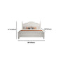 Contemporary Wooden Arched Standard Bed, Panel Headboard Bed