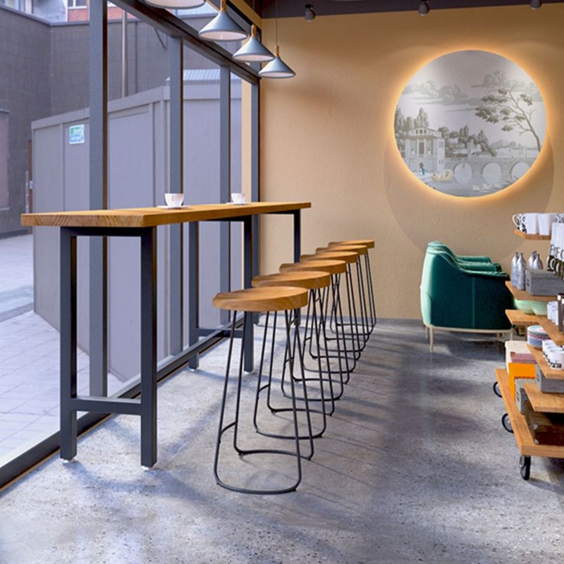 Rechthoek houten bovenste toonbank industriële balktafel voor eetkamer