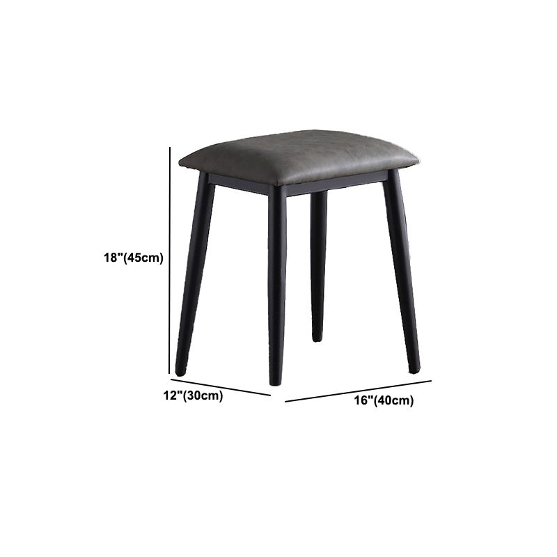 Contemporary Stone Makeup Dressing Table 33.5" H 2 Drawers Vanity Table in Black Clearhalo 'Bedroom Furniture' 'furn' 'furn_makeup_vanities' 'Furniture' 'Makeup Vanities' 'makeup_vanities' 1200x1200_03565160-bcec-4b4b-9854-7dd3a4434ef4