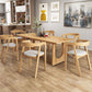 Mesa de comedor con base natural rectangular moderna de madera maciza de pino mesa de cocina para comedor