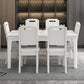 Rectangle Mid-Century Dining Table White Sintered Stone Fixed Table Clearhalo ' dining_table' 'Dining Tables & Seating' 'Dining Tables' 'furn' 'furn_dining_table' 'Furniture' 'furniture_dining_table' 'Kitchen & Dining Furniture' 'kitchen&dining_furn' 'kitchen' 'kitchen_dining_table' 1200x1200_035961fb-e74b-4155-aa16-5347f4086287