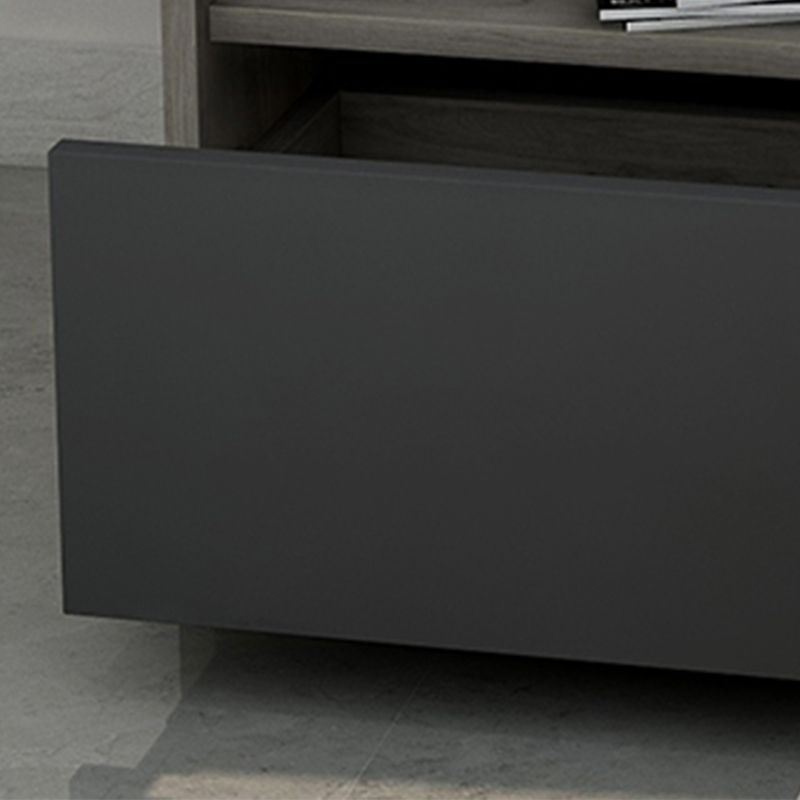 Moderne imitatie houten nachttafel open opslag 1 ladel 20 inch h nachtstandaard