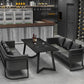 Industrial Dining Room Table Black Sintered Stone Table with Metal Base Clearhalo ' dining_table' 'Dining Tables & Seating' 'Dining Tables' 'furn' 'furn_dining_table' 'Furniture' 'furniture_dining_table' 'Kitchen & Dining Furniture' 'kitchen&dining_furn' 'kitchen' 'kitchen_dining_table' 1200x1200_035a8b23-c291-471b-b25e-f86be00e61ed