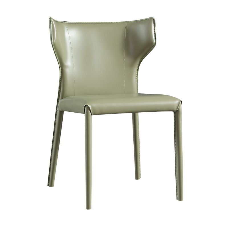 Modern Chair Dining Armless Wingback Chair for Kitchen with Metal Legs Clearhalo 'Dining Chairs' 'Dining Tables & Seating' 'dining_chair' 'furn' 'furn_dining_chair' 'Furniture' 'furniture_dining_chair' 'Kitchen & Dining Furniture' 1200x1200_035cf0b1-84cf-4253-9649-c30d1239fb30