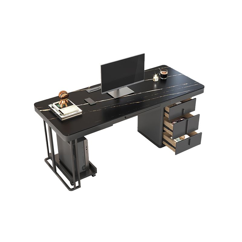 Stone Modern Style Writing Desk Rectangular Shape Office Table with 2-Legs for Office Clearhalo 'furn' 'furn_office_desk' 'Furniture' 'Office Desks' 'Office Furniture' 'office_desk' 1200x1200_035cf58b-c2b1-43e7-aa08-8a228591f0db