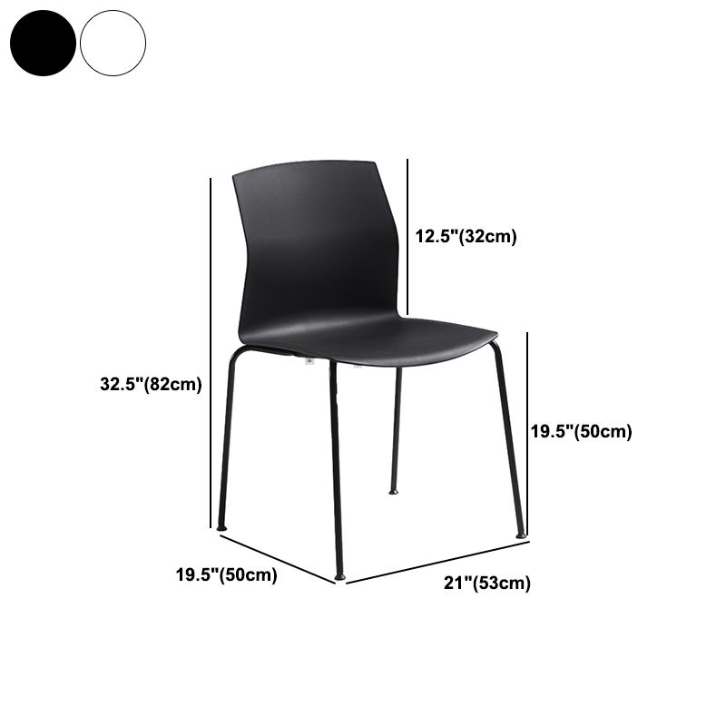 Metal Base Contemporary Armless Office Chair Ergonomic Conference Chair Clearhalo 'furn' 'furn_office_chair' 'Furniture' 'Office Chairs' 'Office Furniture' 'office_chair' 1200x1200_035dfcce-563a-4e3a-8a4c-1e01de3cb214