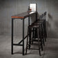 Contemporary Rectangle Bar Dining Table Wood Bar Height Table with Iron Base in Black Clearhalo 'Bar Furniture' 'Bar Tables' 'bar_tables' 'furn' 'furn_bar_tables' 'Furniture' 'furniture_bar_tables' 'Kitchen & Dining Furniture' 'kitchen&dining_furn' 'kitchen' 1200x1200_035ef9c9-62a3-42e9-b4f3-a829d31e53b6