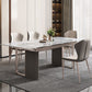 Minimalist Sintered Stone Extendable Dining Set Rectangle Kitchen Dining Set with Double Pedestal Clearhalo 'Dining Room Sets' 'Dining Tables & Seating' 'dining_room_set' 'furn' 'furn_dining_room_set' 'Furniture' 'furniture_dining_room_set' 'Kitchen & Dining Furniture' 'kitchen&dining_furn' 'kitchen' 1200x1200_035fceb7-d44d-441b-9eca-bc5cbc25924c