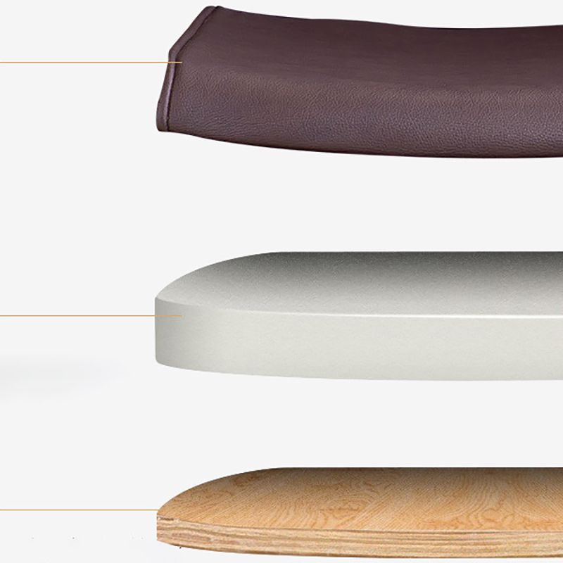 Silla de escritorio de estilo moderno, silla de oficina con respaldo medio/alto para ordenador de cuero