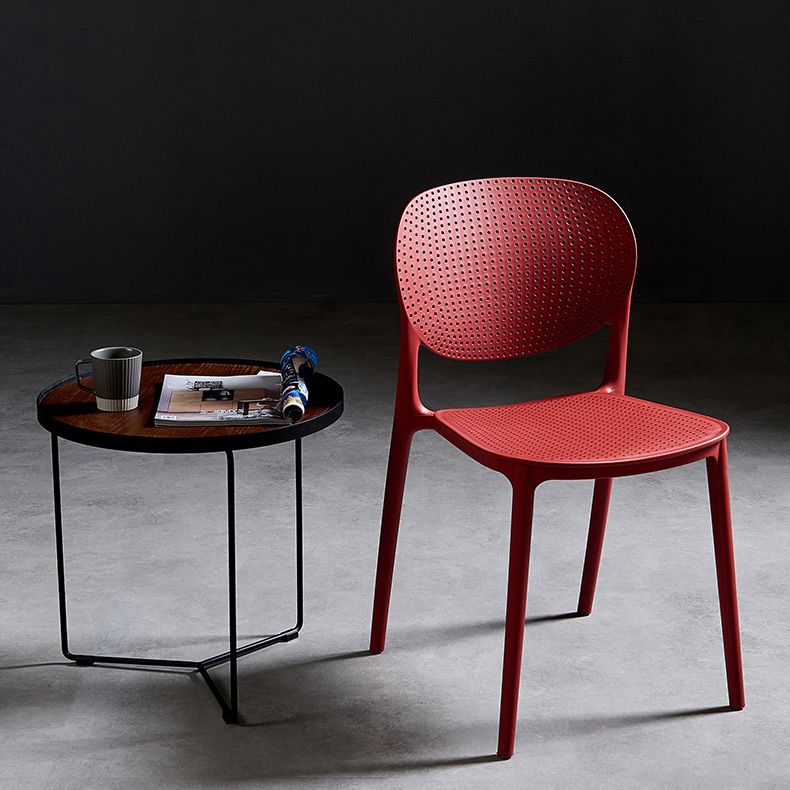 Modern Plastic Open Back Side Chair 32"H Acrylic Dining Chair for Restaurant Bedroom Clearhalo ' kitchen&dining_furn' 'Dining Chairs' 'Dining Tables & Seating' 'dining_chair' 'furn' 'furn_dining_chair' 'Furniture' 'furniture_dining_chair' 'Kitchen & Dining Furniture' 'kitchen' 1200x1200_036197fc-c465-4e59-9d3c-d3f71ead6a93