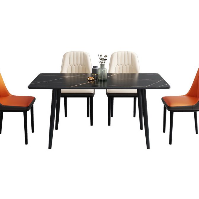 Dining Room Contemporary Sintered Stone Dining Table Rectangular Table with Metallic Base Clearhalo ' dining_table' 'Dining Tables & Seating' 'Dining Tables' 'furn' 'furn_dining_table' 'Furniture' 'furniture_dining_table' 'Kitchen & Dining Furniture' 'kitchen&dining_furn' 'kitchen' 'kitchen_dining_table' 1200x1200_0361e76e-157a-4e94-a33c-f7cde6c96dff