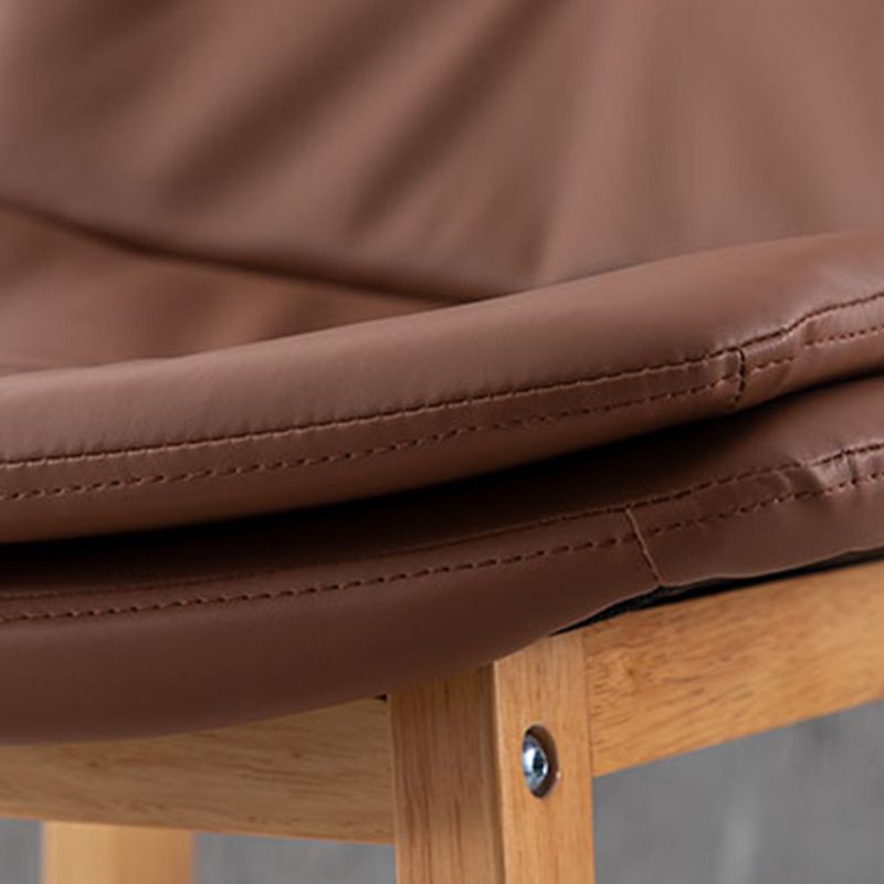 Contemporary Solid Wood Legs Faux Leather Indoor Counter Stools with Cushion Clearhalo 'Bar Furniture' 'Bar Stools' 'bar_stools' 'furn' 'furn_bar_stools' 'Furniture' 'Kitchen & Dining Furniture' 1200x1200_0361e84b-a601-4e48-bf02-59f68b3d5c5f