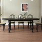 Moderne eetkamer eettafel houten eettafel met 4 poten in zwart