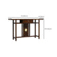 Rectangle Contemporary Console Table Dark Brown Elm Console Sofa Table