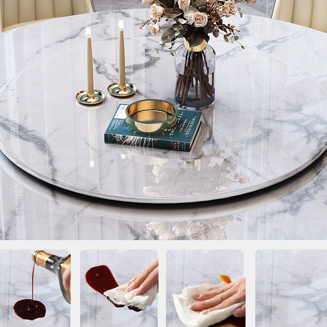 Contemporary Sintered Stone Top Dinette Set with Round Table Dining Room Set for Dining Room Clearhalo 'Dining Room Sets' 'Dining Tables & Seating' 'dining_room_set' 'furn' 'furn_dining_room_set' 'Furniture' 'furniture_dining_room_set' 'Kitchen & Dining Furniture' 'kitchen&dining_furn' 'kitchen' 1200x1200_036272e7-af5e-480a-b155-39f4418d4089