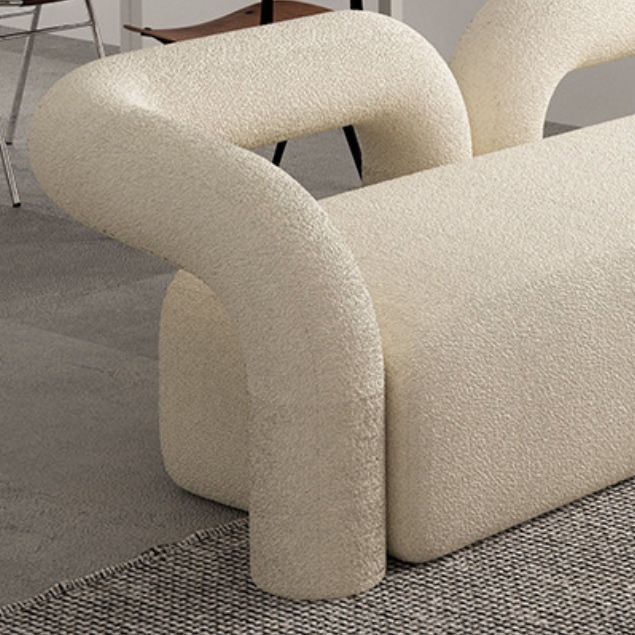 Sofá blanco contemporáneo con brazo de esmoquin y espalda apretada en lana