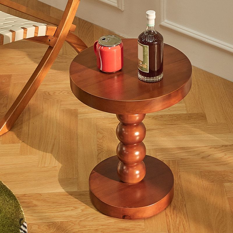 Round Solid Wood Side Table Scandinavian 20" Tall Pedestal End Table Clearhalo 'Coffee & Accent Tables' 'End & Side Tables' 'end_side_tables' 'furn' 'furn_end_side_tables' 'Furniture' 'Living Room Furniture' 1200x1200_03640ca5-7e6c-42dd-affc-6d4880be864d