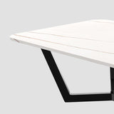 Tavolino da caffè in ardesia rettangolare da 16,5 "H glam tavolino in metallo tavolino da cocktail