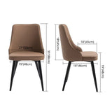 Contemporary Dining Chair Solid Back Chair with 4 Metal Legs for Home Use Clearhalo ' kitchen&dining_furn' 'Dining Chairs' 'Dining Tables & Seating' 'dining_chair' 'furn' 'furn_dining_chair' 'Furniture' 'furniture_dining_chair' 'Kitchen & Dining Furniture' 'kitchen' 1200x1200_0364ebbf-77ac-4cf6-a4bd-edbe27c17d12