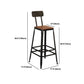 Industrial 1/4/7 Pieces Bar Table Set Rectangle Pine Wood Counter Table for Cafe