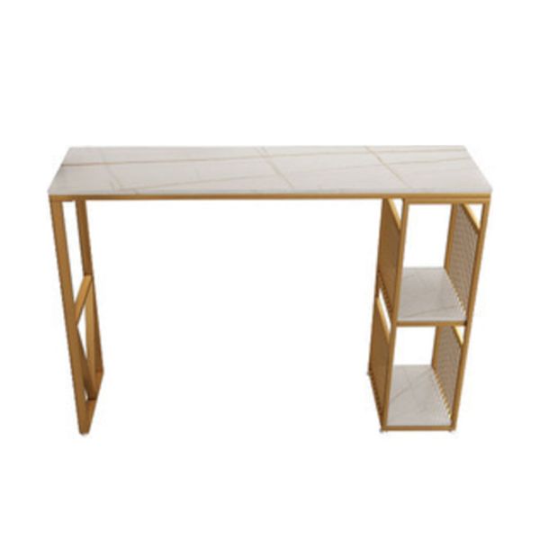 Glam soggiorno altezza della barra di altezza in pietra e tavolo da pub altezza della barra metallica