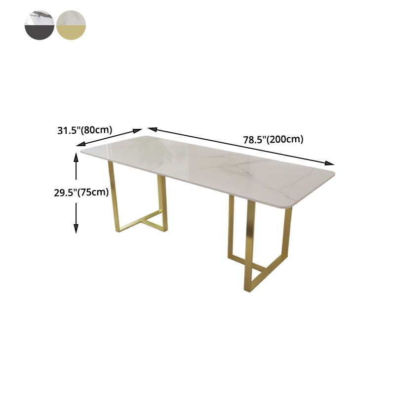 インダストリアルスタイルホームオフィスデスク長方形のそりベースライティングデスク