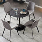Round Tulip Base Modern Dining Table Two-Color Fixed Table with Sintered Stone Clearhalo ' dining_table' 'Dining Tables & Seating' 'Dining Tables' 'furn' 'furn_dining_table' 'Furniture' 'furniture_dining_table' 'Kitchen & Dining Furniture' 'kitchen&dining_furn' 'kitchen' 'kitchen_dining_table' 1200x1200_0367f43b-baae-4cdb-9489-c75cc42723a1