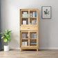 Natural Scandinavian Standard Bookcase Pine Wood Bookcase with Door Clearhalo 'Bookcases' 'furn' 'furn_bookcases' 'Furniture' 'furniture_bookcases' 'Office Furniture' 1200x1200_03685c29-1ba0-4c12-815d-6735f73a7bcf