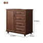 Modern Side Cabinet with Wooden Legs and Storage Drawers Cabinet