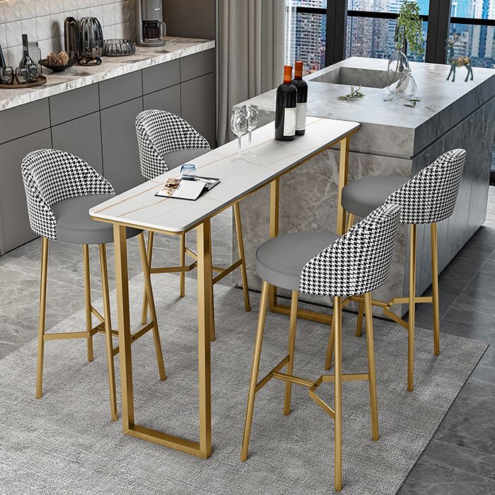 Industrial Style Stone Top Cocktail Bar Table 42-inch Height Table for Kitchen Clearhalo 'Bar Furniture' 'Bar Tables' 'bar_tables' 'furn' 'furn_bar_tables' 'Furniture' 'furniture_bar_tables' 'Kitchen & Dining Furniture' 1200x1200_036ac850-a3b3-44c2-844b-2d78bdcce7c2