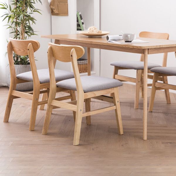 Wood Contemporary Kitchen Armless Chairs Open Back Dining Side Chair