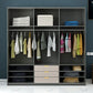 Engineered Wood Storage Cabinet with Glass Doors Contemporary Cabinet with Sliding Doors