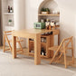 Modern Rectangle Wooden Dining Room Table for Small Space with Storage
