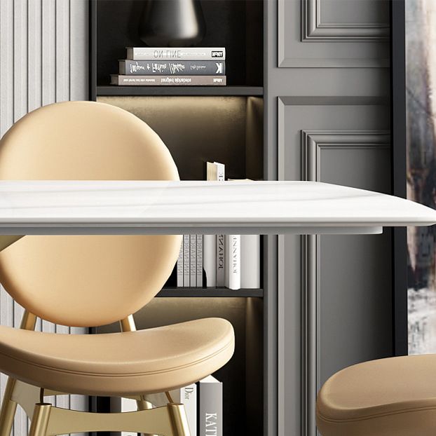 Glam Sintered Stone Dining Room Set Standard Height with Gold Leg Dining Furniture for Home Use Clearhalo 'Dining Room Sets' 'Dining Tables & Seating' 'dining_room_set' 'furn' 'furn_dining_room_set' 'Furniture' 'furniture_dining_room_set' 'Kitchen & Dining Furniture' 'kitchen&dining_furn' 'kitchen' 1200x1200_036bf515-2138-4848-a0df-bdc6a699f5aa