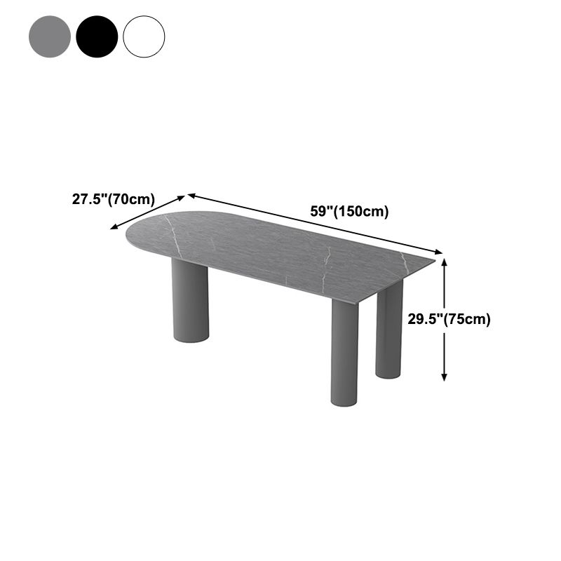 Sintered Stone Top Modern Table for Restaurant Oval Dining Table with 3 Legs Clearhalo ' dining_table' 'Dining Tables & Seating' 'Dining Tables' 'furn' 'furn_dining_table' 'Furniture' 'furniture_dining_table' 'Kitchen & Dining Furniture' 'kitchen&dining_furn' 'kitchen' 'kitchen_dining_table' 1200x1200_036d574f-4811-4a02-bb0b-41bb5407904e
