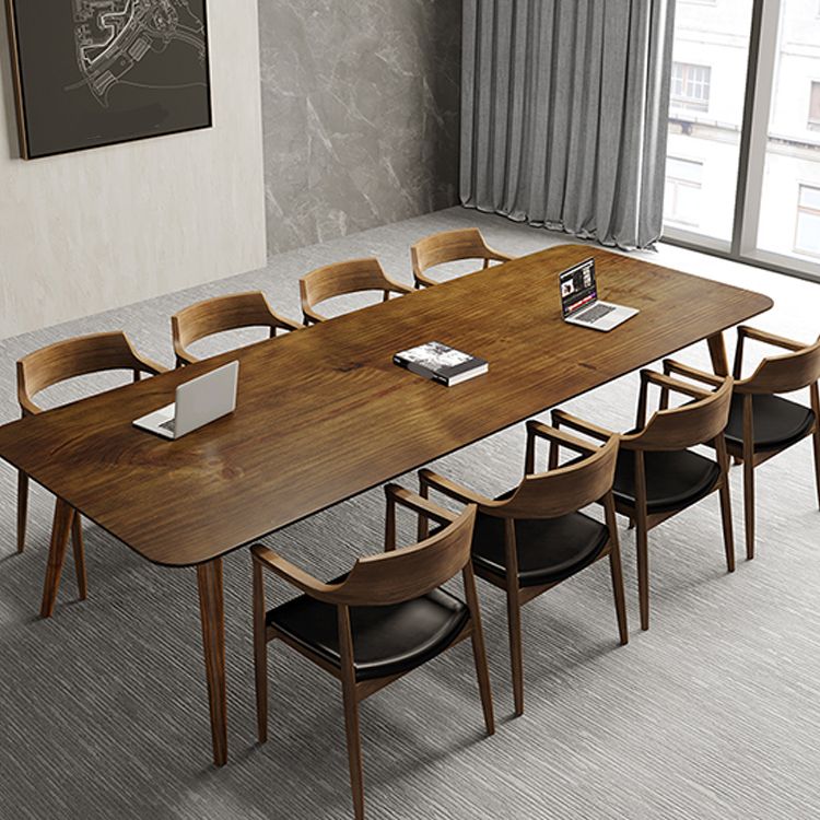 Bureau de bureau en bois de style contemporain Bureau de tâche rectangulaire avec 4 jambes